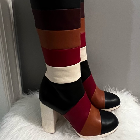 HOST PICK‼️Valentino Garavani Leather Color-Bloc Knee-Hi Boot - Picture 11 of 16
